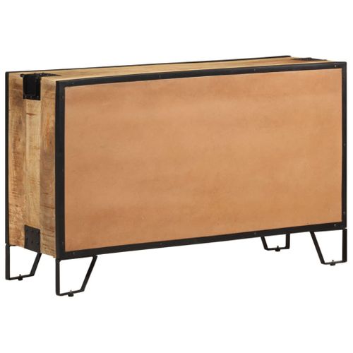 Buffet 100x31x60 Cm Bois De Manguier Massif Brut