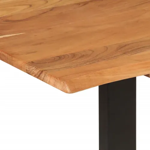 Table à Manger Rectangulaire 180x90x76 Cm Bois D'acacia Massif Dîner Repas Cuisine Intérieur