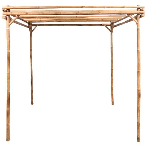Pergola En Bambou Avec Grillage Pour Plantes Grimpantes et Joints Pré-assemblés 170x170x220 Cm