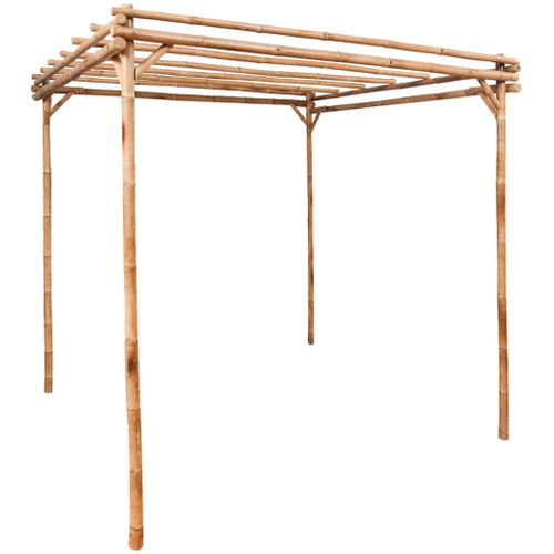 Pergola En Bambou Avec Grillage Pour Plantes Grimpantes et Joints Pré-assemblés 170x170x220 Cm