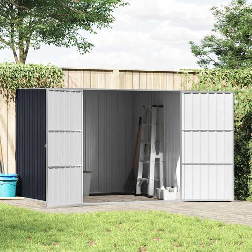 Abri De Jardin Anthracite 195x198x159 Cm Acier Galvanisé