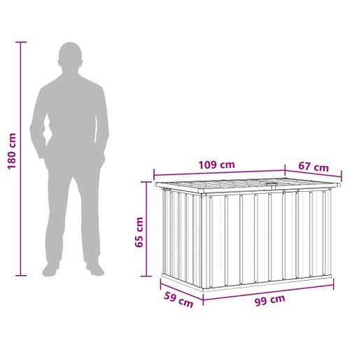 Boîtes De Rangement Acier Galvanisé 109 X 67 X 65 Cm Vert Grand Espace De Stockage