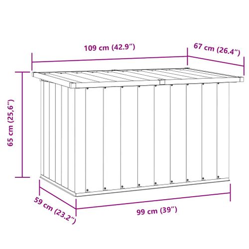 Boîtes De Rangement Acier Galvanisé 109 X 67 X 65 Cm Vert Grand Espace De Stockage
