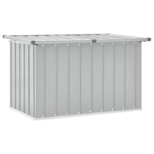 Boîte De Rangement De Jardin Gris 109x67x65 Cm Coffre Organisateur Terrasse Patio Extérieur