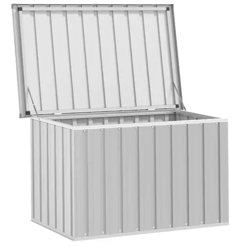 Boîte De Rangement De Jardin Gris 109x67x65 Cm Coffre Organisateur Terrasse Patio Extérieur