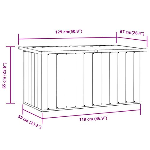 Coffre De Rangement De Jardin Vert 129x67x65 Cm