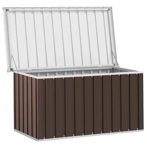 Coffre De Rangement De Jardin Marron 129x67x65 Cm