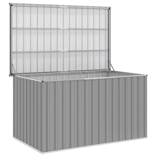 Vidaxl Boîte De Rangement De Jardin Gris 171x99x93 Cm Coffre De Stockage Patio Terrasse Extérieur