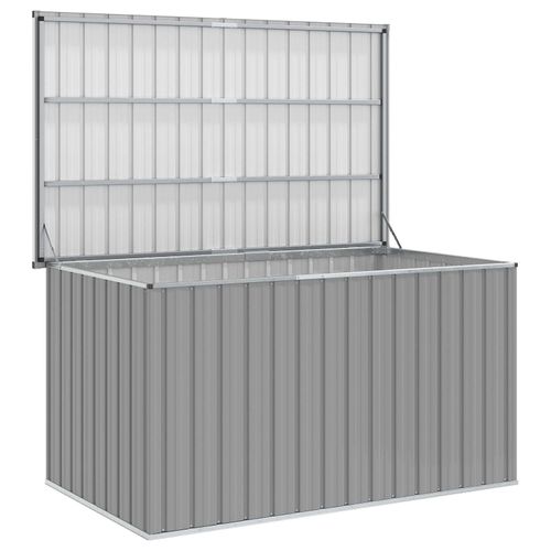 Vidaxl Boîte De Rangement De Jardin Gris 171x99x93 Cm Coffre De Stockage Patio Terrasse Extérieur