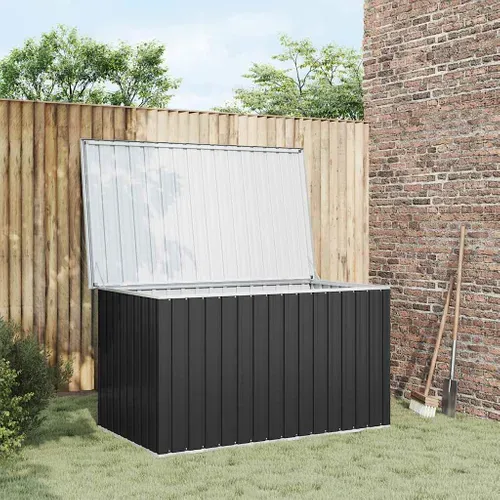 Vidaxl Boîte De Rangement De Jardin Anthracite 171x99x93 Cm Coffre De Stockage Patio Terrasse