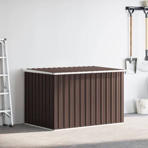 Boîte De Rangement De Jardin Marron 171x99x93 Cm Coffre Organisateur Terrasse Patio Extérieur