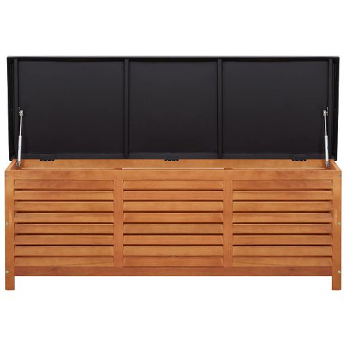 Boîte De Rangement De Jardin 150x50x55 Cm Eucalyptus Solide Caisse Coffre Terrasse Patio