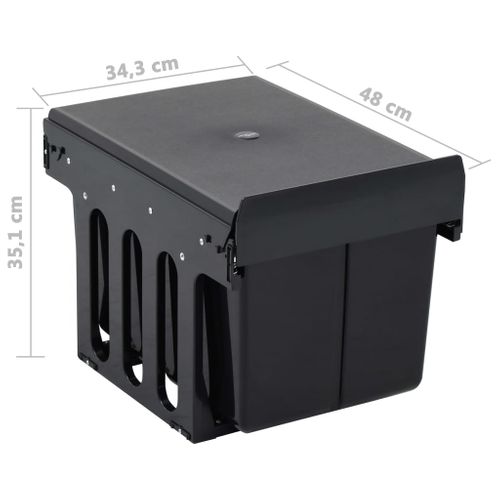 Poubelle De Cuisine Avec Tiroir-pull-out Sous-évier Gestion Des Déchets Soft-close 36 L