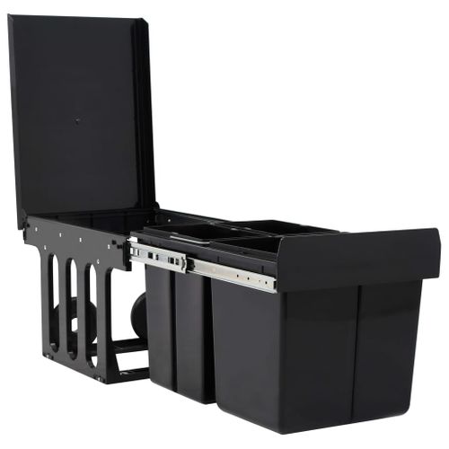 Armoire De Cuisine Poubelle Pull-out Avec Soft-close Et Tri-système Recyclage 48 L