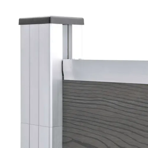 Clôture De Jardin Wpc 180x186 Cm Gris