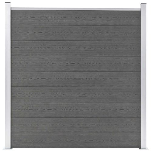 Clôture De Jardin Wpc 180x186 Cm Gris