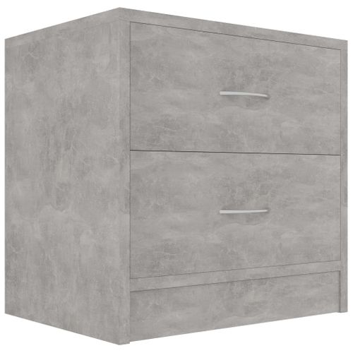 Table De Chevet Gris Béton 40x30x40 Cm Bois Contreplaqué