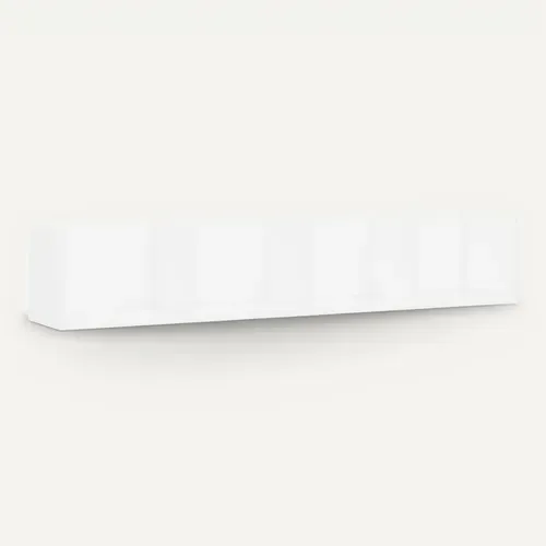 étagère Murale À Cd Blanc 100x18x18 Cm Bois Contreplaqué