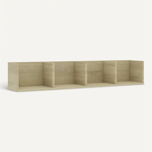 étagère Murale À Cd Chêne Sonoma 100x18x18 Cm Bois Contreplaqué