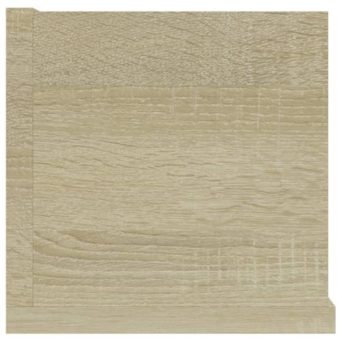 étagère Murale À Cd Chêne Sonoma 100x18x18 Cm Bois Contreplaqué