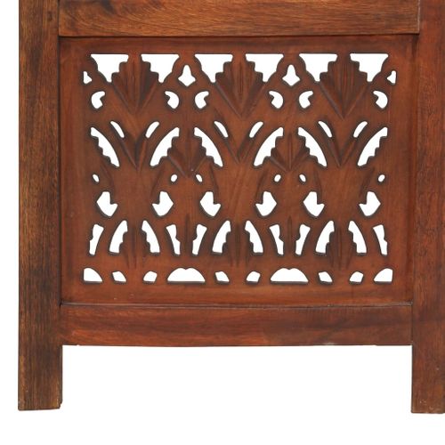 Cloison De Séparation 5 Panneaux Marron 200x165cm Bois Manguier
