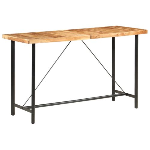 Table De Bar 180x70x107 Cm Bois D'acacia Solide