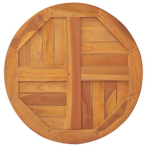 Dessus De Table Bois De Teck Solide Rond 2,5 Cm 80 Cm