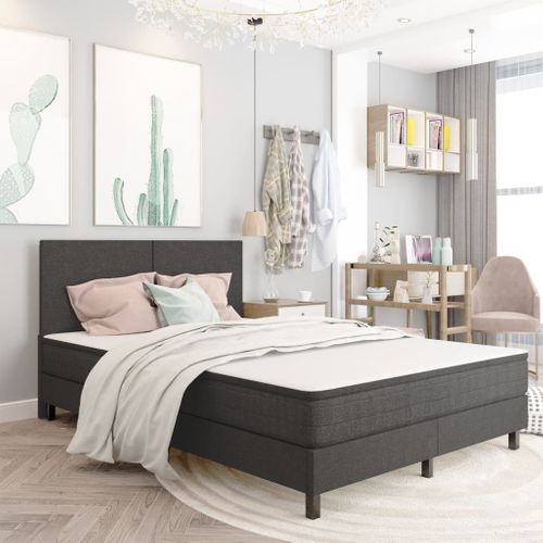 Tête De Lit Gris Foncé Tissu 160x200 Cm