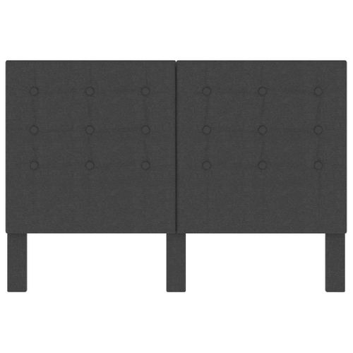 Tête De Lit Touffetée Gris Foncé Tissu 140x200 Cm