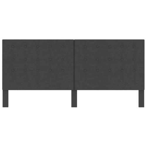 Tête De Lit Touffetée Gris Foncé Tissu 200x200 Cm