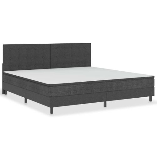 Tête De Lit Touffetée Gris Foncé Tissu 200x200 Cm
