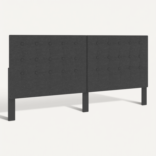 Tête De Lit Touffetée Gris Foncé Tissu 200x200 Cm