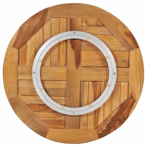 Disque De Table Rotatif Bois De Teck Solide - Accessoire pour meuble de ...