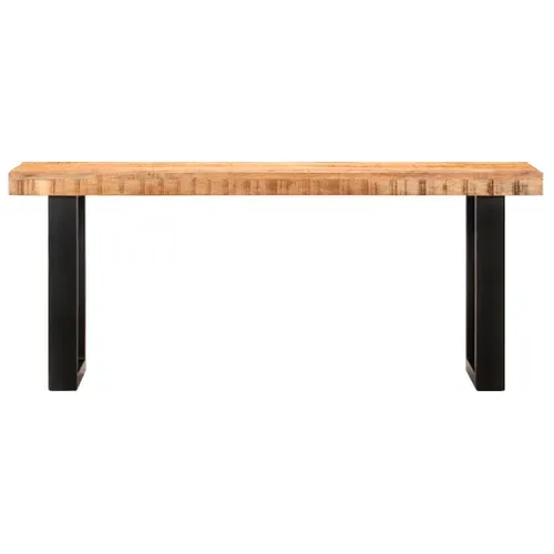 Banc 110 Cm Bois De Manguier Brut Massif Et Acier