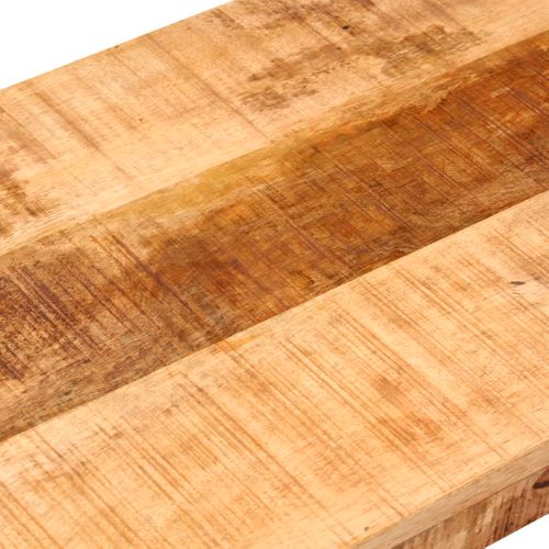 Banc 110 Cm Bois De Manguier Brut Massif Et Acier