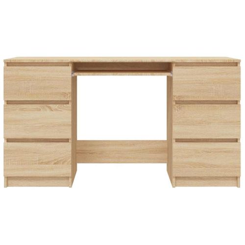 Bureau Chêne Sonoma 140x50x77 Cm Aggloméré