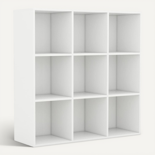 Bibliothèque Blanc 98x29x97,5 Cm Avec 9 Compartiments Moderne