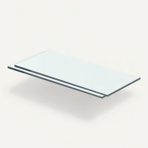 Panneaux D'étagère 2 Pièces Verre Transparent 40 X 12 Cm