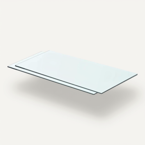 Panneaux D'étagère 2 Pièces Verre Transparent 60x25 Cm