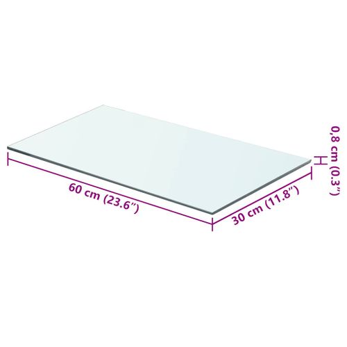 Panneaux D'étagère 2 Pièces Verre Transparent 60 X 30 Cm