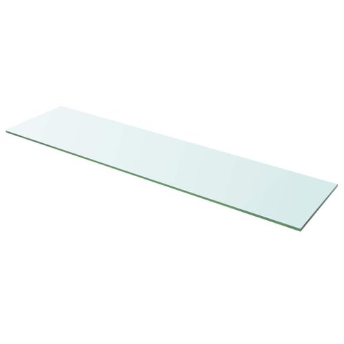 Panneaux D'étagère 2 Pièces Verre Transparent 100 X 25 Cm