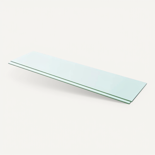 Panneaux D'étagère 2 Pièces Verre Transparent 100 X 25 Cm