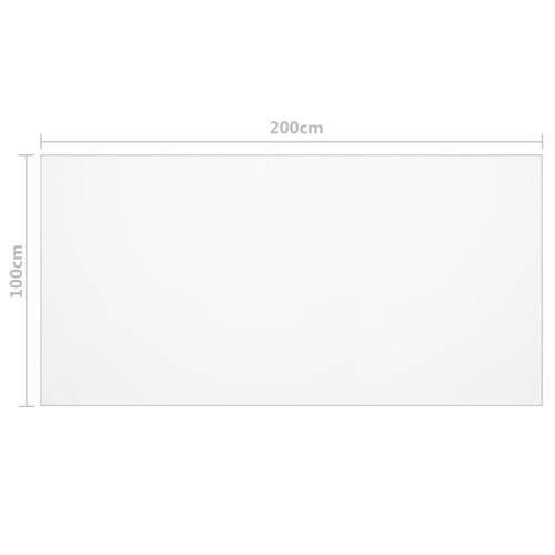 Protecteur De Table Transparent 200x100 Cm 1,6 Mm Pvc
