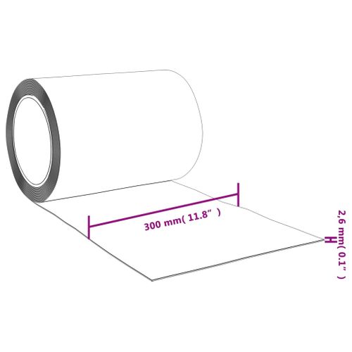 Rouleau De Rideau En Bande Pvc 2,6 Mm X 300 Mm 25 M