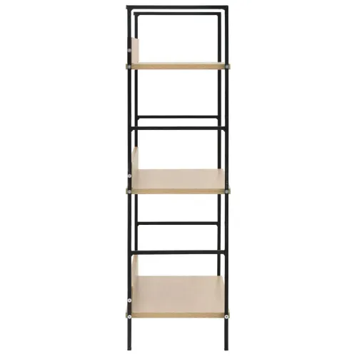 Étagère à Livres à 3 Niveaux, 1 Pièce, En Bois Contreplaqué De Chêne, Étagère De Rangement