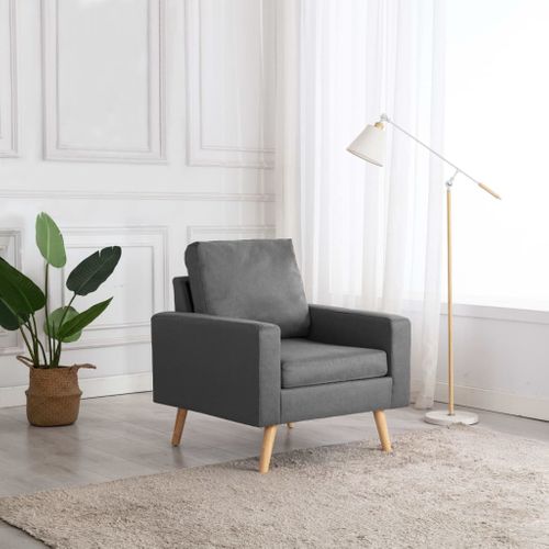 Fauteuil Gris Clair Tissu