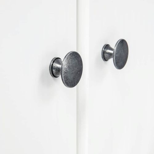 Garde-robe À 2 Portes Hill Blanc 89x50x170cm Bois De Pin Solide