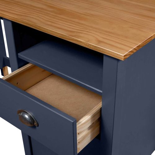Bureau Hill Avec 3 Tiroirs Gris 120x50x74 Cm Pin Solide