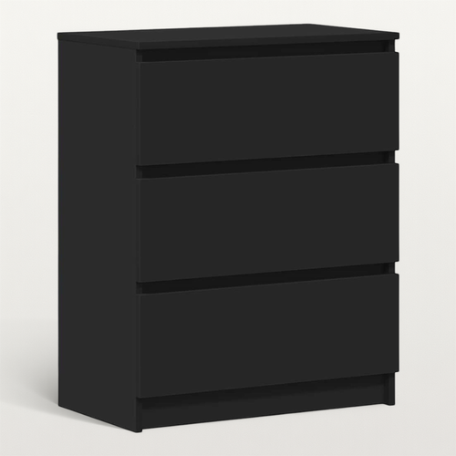 Commode Noir 60x35x76 Cm Bois Contreplaqué