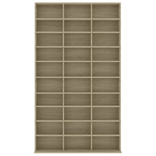 Armoire À Cd Chêne Sonoma 102x23x177,5 Cm Bois Contreplaqué